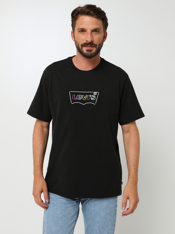 LEVI'S Tee-shirt Col Rond Avec Logo Batwing Multicolore Emboss Noir Photo principale