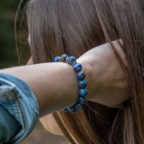 SLOYA Bracelet Kamelia En Pierres Lapis-lazuli Bleu fonc Photo principale