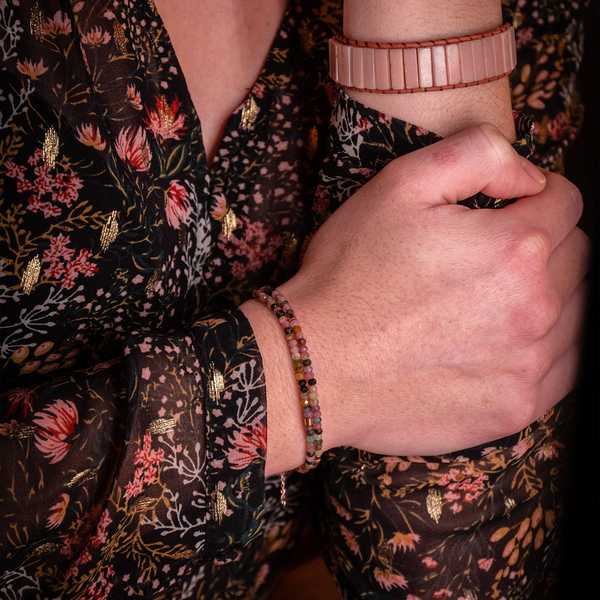 SLOYA Bracelet Lumia En Pierres Tourmaline Rose Photo principale
