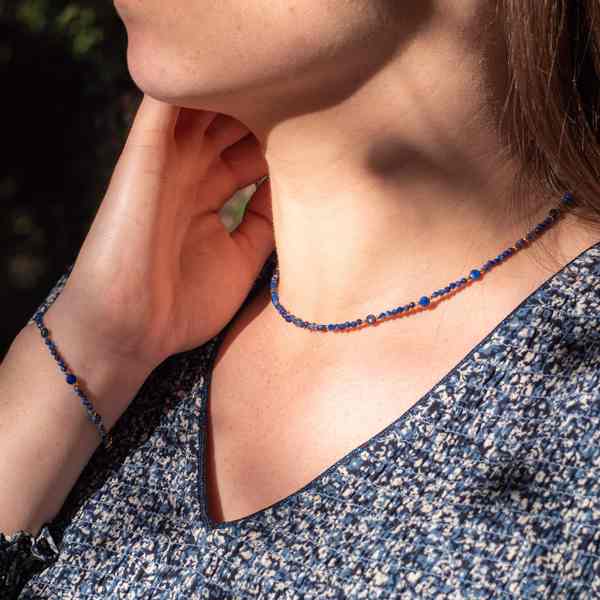 SLOYA Bracelet Paloma En Pierres Lapis-lazuli Bleu fonc Photo principale