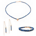 SLOYA Collier, Bracelet Et Boucles D'oreilles Lumia En Pierres Lapis-lazuli Bleu fonc