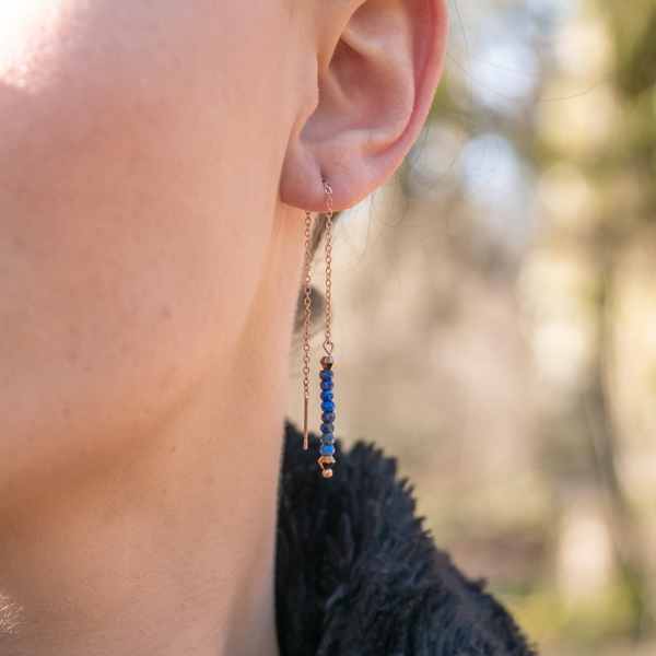 SLOYA Collier, Bracelet Et Boucles D'oreilles Lumia En Pierres Lapis-lazuli Bleu fonc Photo principale