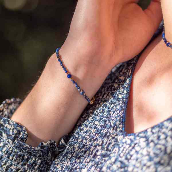 SLOYA Collier Et Bracelet Paloma En Pierres Lapis-lazuli Bleu fonc Photo principale