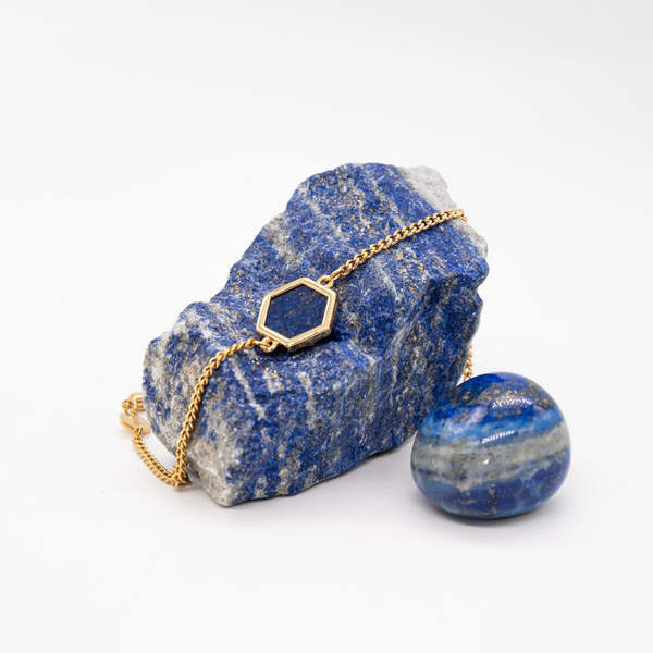 SLOYA Collier Et Bracelet Hexalia En Pierres Lapis-lazuli Bleu fonc Photo principale