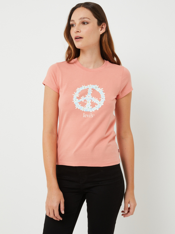 LEVI'S Tee-shirt Manches Courtes  Motif Peace And Love Fleuri Rouille Photo principale