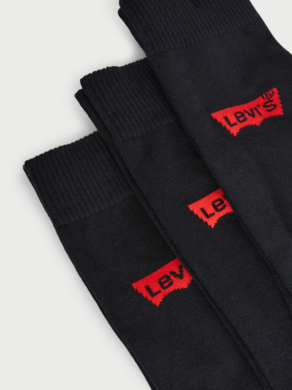 LEVI'S 3 Paires De Chaussettes Assorties Avec Logo Noir Photo principale