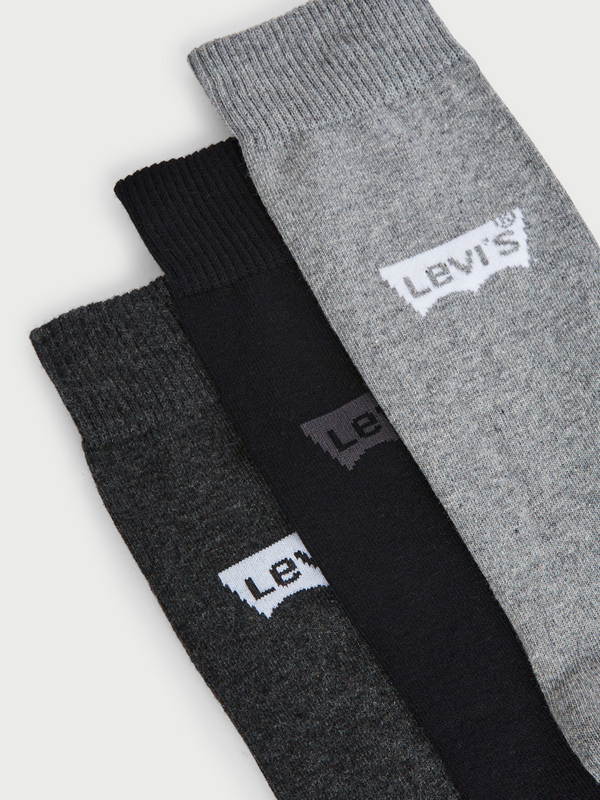 LEVI'S 3 Paires De Chaussettes Assorties Avec Logo Gris fonc Photo principale