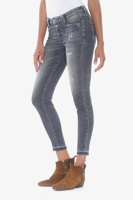LE TEMPS DES CERISES Jeans Skinny Taille Haute Power, 7/8me GRIS 1039951