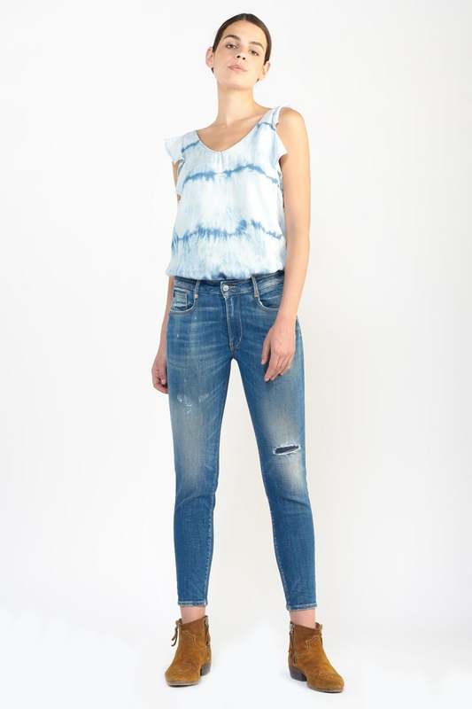LE TEMPS DES CERISES Jeans Push-up Slim Taille Haute Pulp, 7/8me BLEU 1039964