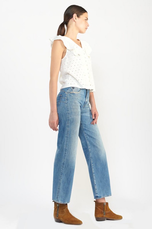 LE TEMPS DES CERISES Jeans Push-up Regular, Droit Taille Haute Pulp, 7/8me BLEU 1040000