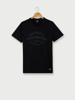 PETROL INDUSTRIES Tee-shirt Imprim Logo Ton Sur Ton Noir