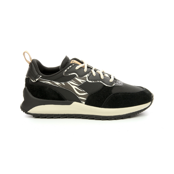DIADORA Sneakers Basses En Polyester Jolly Animalier Black/parchment 1041142
