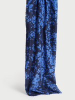 ESPRIT charpe En Tissu Duveteux Imprim Fleurs Stylises Bleu marine