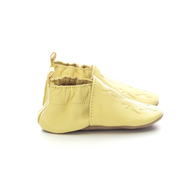 ROBEEZ Chaussons Cuir Robeez Stick And Cone Jaune 1041869