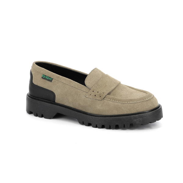 KICKERS Mocassins Cuir Kickers Deck Loafer Argent Photo principale