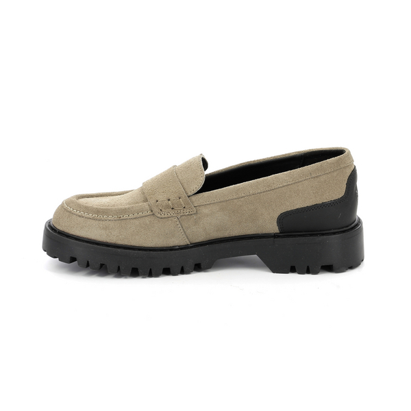 KICKERS Mocassins Cuir Kickers Deck Loafer Argent Photo principale