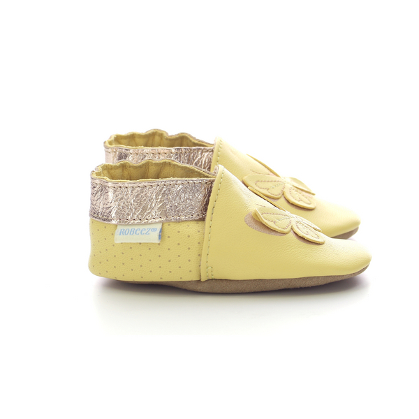 ROBEEZ Chaussons Cuir Robeez Fly In The Wind Jaune 1042061