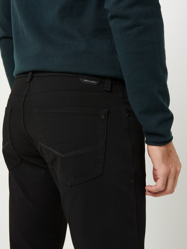 CARDIN Pantalon 5 Poches Coupe Droite Tapered En Tissu Stretch Noir Photo principale