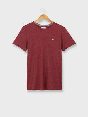 TOMMY JEANS Tee-shirt Polycoton, Mini Logo Rouge
