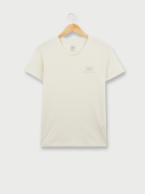 LEE Tee-shirt Mini Logo Brod Ecru