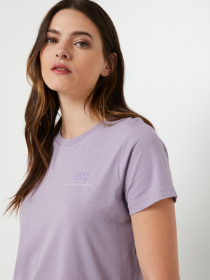 LEE Tee-shirt Mini Logo Brod Violet lavande