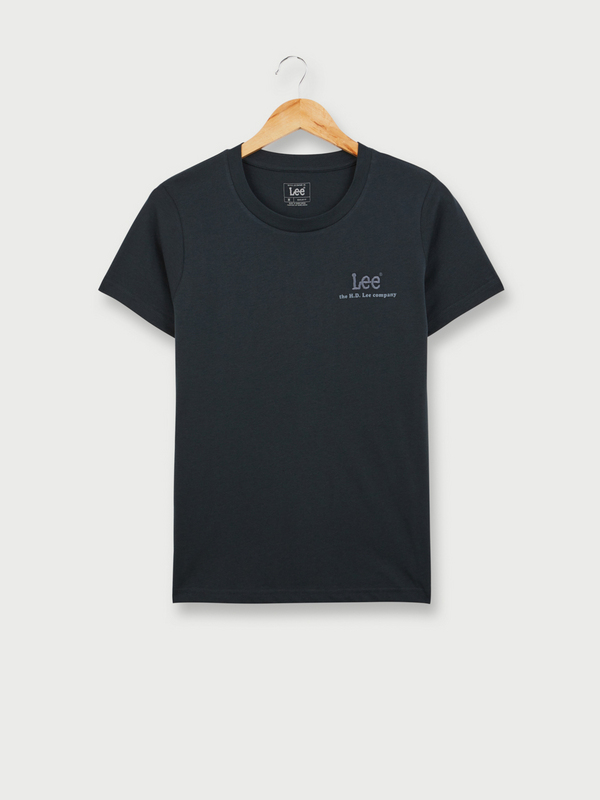LEE Tee-shirt Mini Logo Brodé Gris foncé 1044372