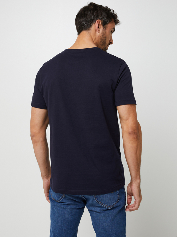 GANT Tee-shirt Logo Jersey 100% Coton Bleu marine Photo principale