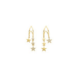 LUXENTER Luxenter Boucles D'oreilles Herea, Or Jaune 18 Carats Or