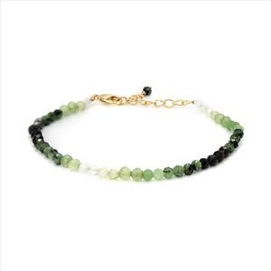 LUXENTER Bracelet Luxenter Halok Green Crystal En Or Jaune 18 Carats vert