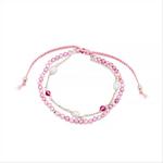 LUXENTER Luxenter Athat Bracelet En Alliage Mtallique Et Tourmaline Rose Finition Plaqu Or 18k rose