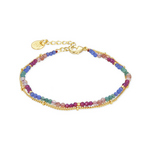 LUXENTER Bracelet Luxenter Aiel Cristal Multicolore Finition Or Jaune 18 Carats MULTICOULEUR