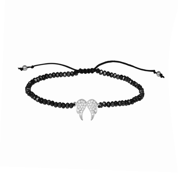 LUXENTER Luxenter Bracelet Puret En Argent 925 Et Zircon Rhodi Brillant Noir 1046010