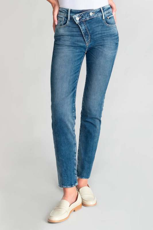 LE TEMPS DES CERISES Jeans Push-up Regular, Droit Taille Haute Pulp, 7/8me BLEU 1047825