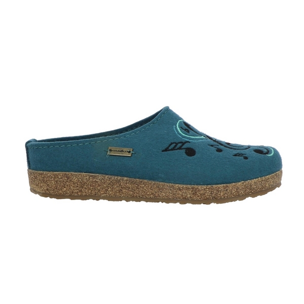 HAFLINGER Chaussons   Haflinger Grizzly Melodie Turquoise 1047936