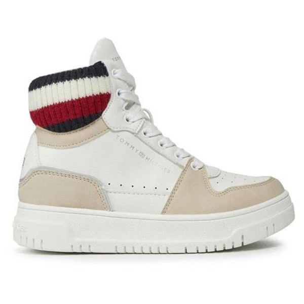 TOMMY HILFIGER Baskets Mode   Tommy Hilfiger Hiht Top Lace-up Sneaker white 1048139