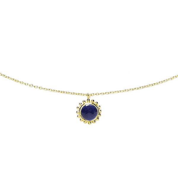 AGNES DE VERNEUIL Collier Surya Grand Soleil Et Lapis Lazuli Vermeil 1048194