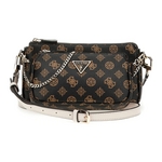 GUESS Sac A Main   Guess Noelle Dbl Pouch Crossbod Mocca