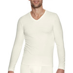 IMPETUS T-shirt Seconde Peau Manche Longue Laine Et Lyocell Premium Wool Blanc