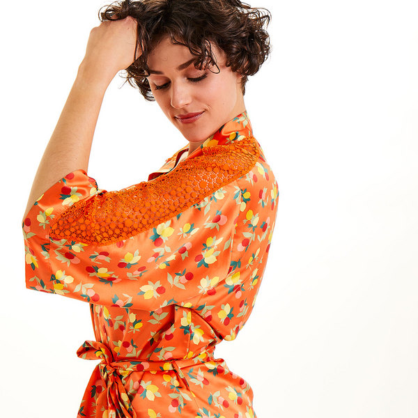 POMM POIRE Kimono Imprim Noumea orange Photo principale