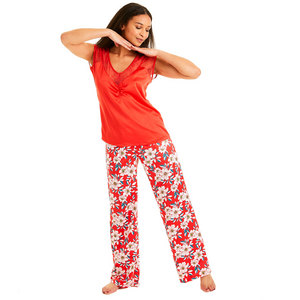 POMM POIRE Top De Pyjama Incendie rouge