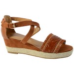 THE DIVINE FACTORY Sandale Compensee The Divine Factory Ql3934 Camel