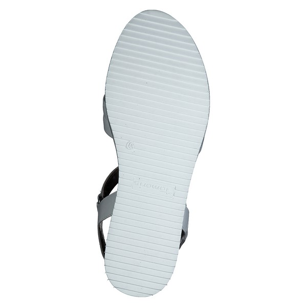 TAMARIS Sandale Plate Cuir Tamaris Blanc Photo principale