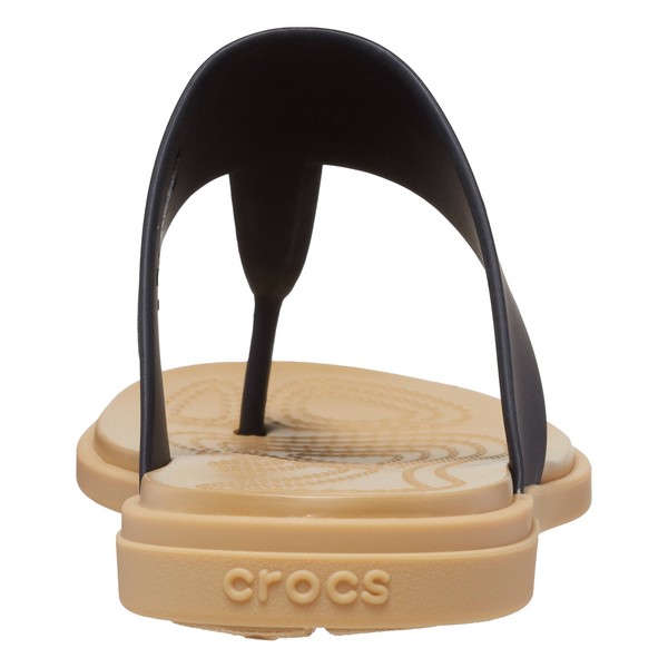 CROCS Sandales  Enfiler Crocs Tulum Flip Noir Fauve Photo principale