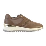 GEOX Basket Basse Geox Cuir Desya Nappa+suede Taupe Sombre