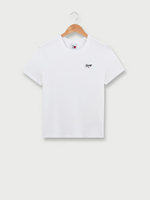 TOMMY JEANS Tee-shirt Basic Tee Script, Signature Brode Blanc