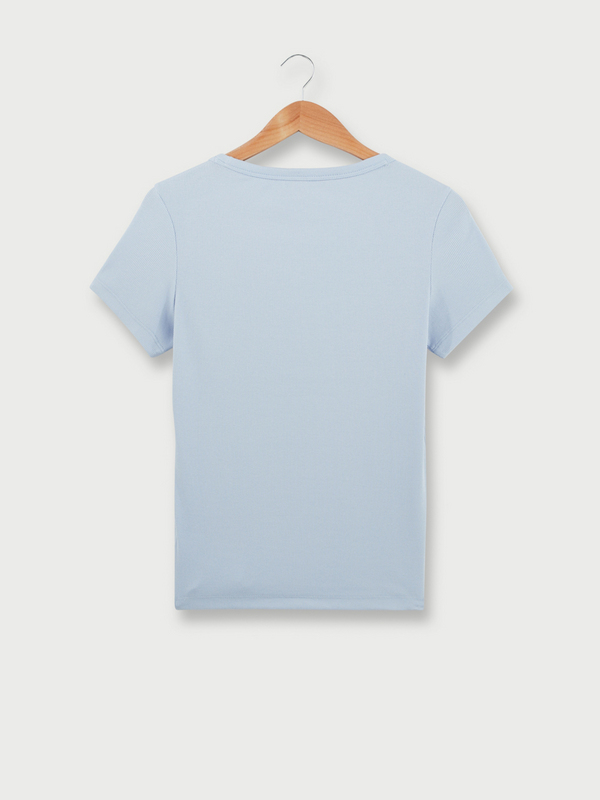 TOMMY JEANS Tee-shirt V Tee Tj Ctel, Coupe Slim Bleu ciel Photo principale
