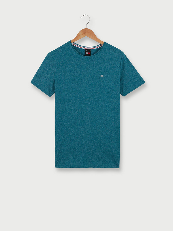 TOMMY JEANS Tee-shirt En Polycoton Mini Logo Brod Bleu vert Photo principale