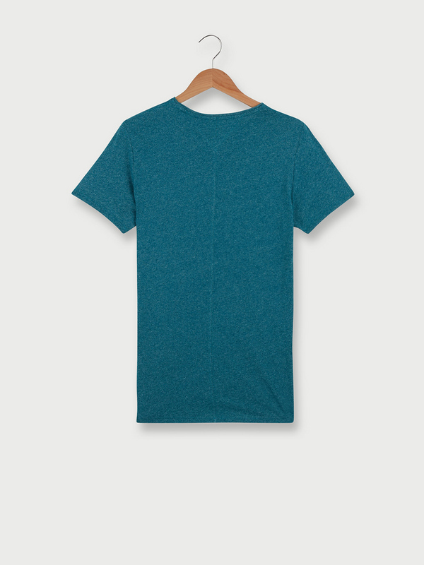 TOMMY JEANS Tee-shirt En Polycoton Mini Logo Brod Bleu vert Photo principale