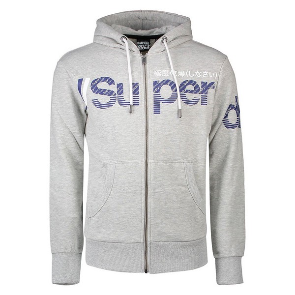 SUPERDRY Sweat  Capuche Superdry Core Split Logo Zip Hood Collective Light Marl 1053920