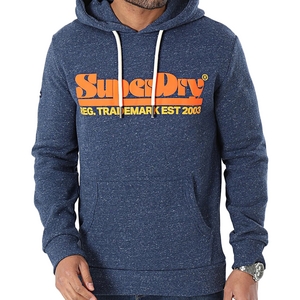SUPERDRY Sweat  Capuche Superdry 70's Retro Font Logo Navy